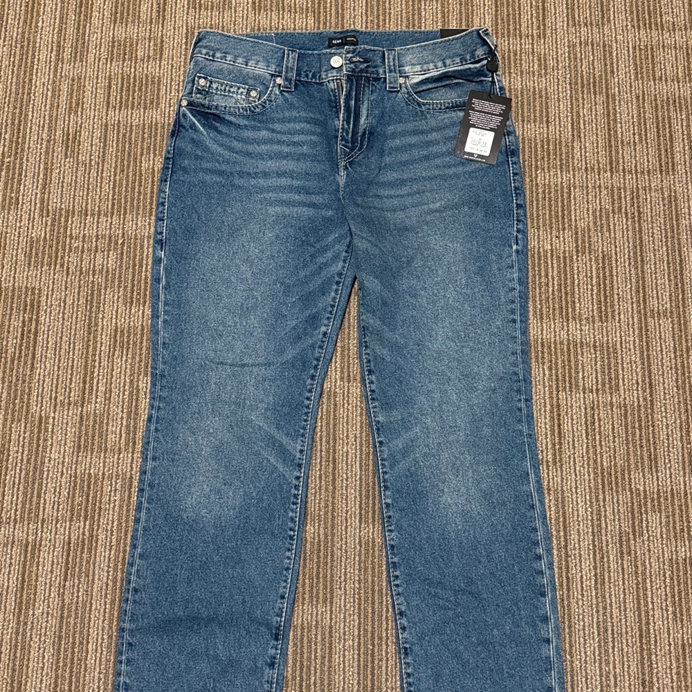 True Religion Men's Dark Blue Relaxed Jeans